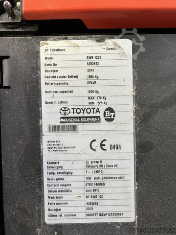 SWE 120 S * Atex EX * Mitrex 2D / Zone 21 !! NEW battery !! BT SWE 120 S * Atex EX * Mitrex 2D / Zone 21 !! NEW battery !!