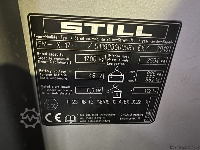 FM-x 17 * Atex EX * Miretti 2G / Z1 * Triplex FFL !! STILL FM-x 17 * Atex EX * Miretti 2G / Z1 * Triplex FFL !!