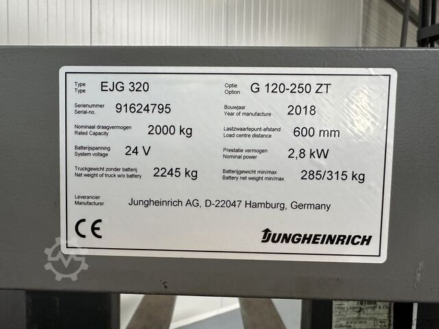 EJG 320 ( 2.0 T @ 600 MM !!! ) * DEMO !!! JUNGHEINRICH EJG 320 ( 2.0 T @ 600 MM !! ) * DEMO !!
