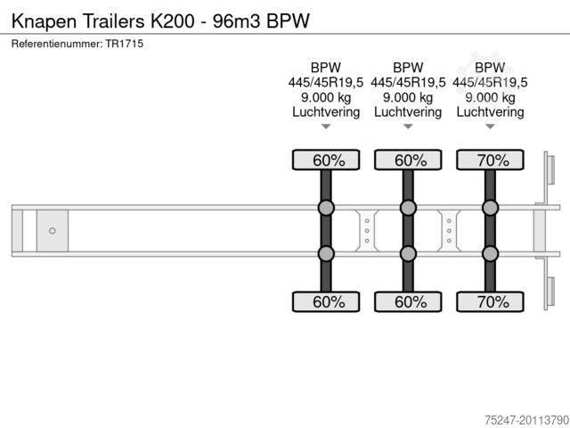 Moving floor Knapen Trailers K200 - 96m3 BPW