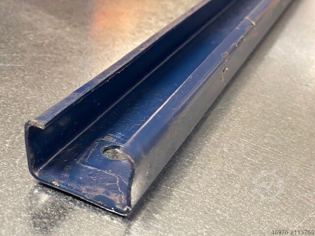 Fachwerkstrebe Fachwerk f. Palettenregal Mecalux / Länge: 1.057 mm / C40x25x8mm / Maß Mitte-Mitte-Bohrloch 997 mm / blau