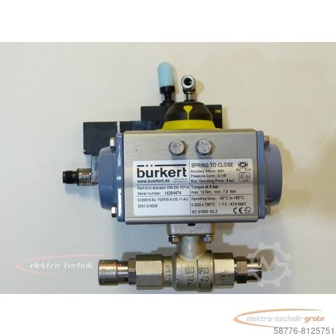 Component Bürkert SC15-6 /  SC00015-6U F03F05-N-DS-11 AU Pneumatischer Schwenkantrieb 214529