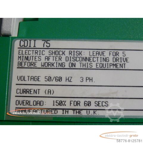 Component Control Techniques CD II 75 Frequenzumrichter