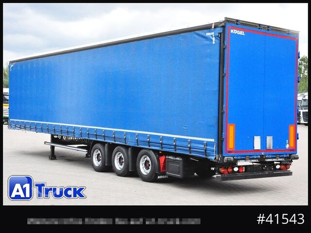 Open semitrailer with tarp Kögel S24-1 Mega, Light, 1 Vorbesitzer, Code XL