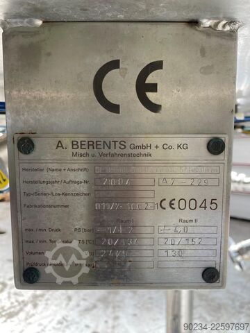 Becomix Type MV-2000 Edelstahl-Vakuum-Vormisch-Prozessbehälter, 2.000 Liter BECOMIX MV-2000