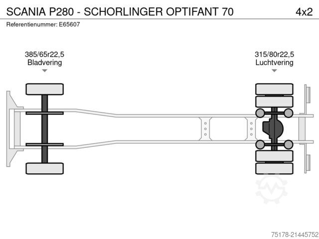Sweeper SCANIA P280 - SCHORLINGER OPTIFANT 70