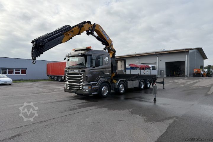 Truck mounted crane Scania R480 8x4 Effer 470 6S / Swiss-Vehicle