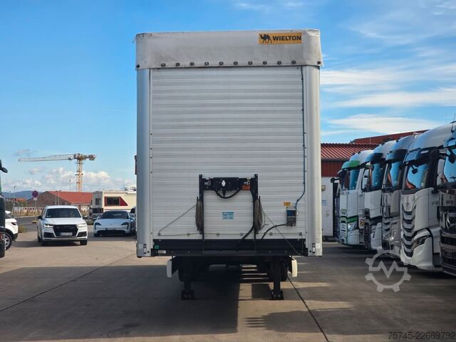 Open semitrailer with tarp WIELTON NS-3 * PR. + PL. MEGA * SAF *PLANE UNBESCHRIFTET