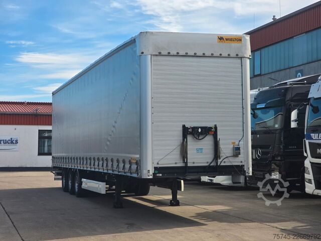 Open semitrailer with tarp WIELTON NS-3 * PR. + PL. MEGA * SAF *PLANE UNBESCHRIFTET