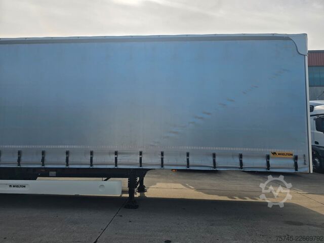 Open semitrailer with tarp WIELTON NS-3 * PR. + PL. MEGA * SAF *PLANE UNBESCHRIFTET