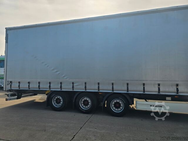 Open semitrailer with tarp WIELTON NS-3 * PR. + PL. MEGA * SAF *PLANE UNBESCHRIFTET