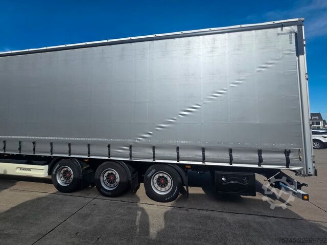 Open semitrailer with tarp WIELTON NS-3 * PR. + PL. MEGA * SAF *PLANE UNBESCHRIFTET