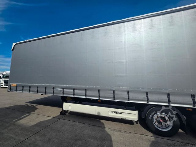Open semitrailer with tarp WIELTON NS-3 * PR. + PL. MEGA * SAF *PLANE UNBESCHRIFTET