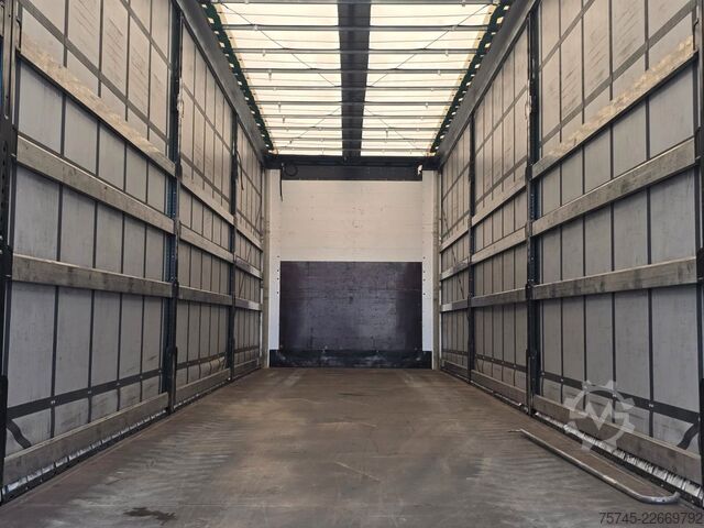 Open semitrailer with tarp WIELTON NS-3 * PR. + PL. MEGA * SAF *PLANE UNBESCHRIFTET