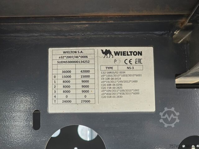 Open semitrailer with tarp WIELTON NS-3 * PR. + PL. MEGA * SAF *PLANE UNBESCHRIFTET
