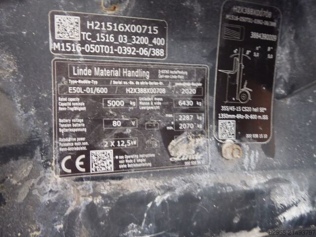 Elektro 4 Rad-Stapler Linde E50L-01/600