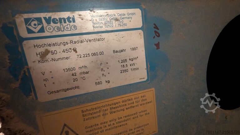 Stationäre Absauganlage Venti Oelde 