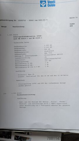 Stationäre Absauganlage Venti Oelde RK 126 ZS 3