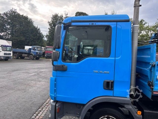 Kipper LKW MAN TGL  12.180  Meiller 2SK Ladekran HIAP 077