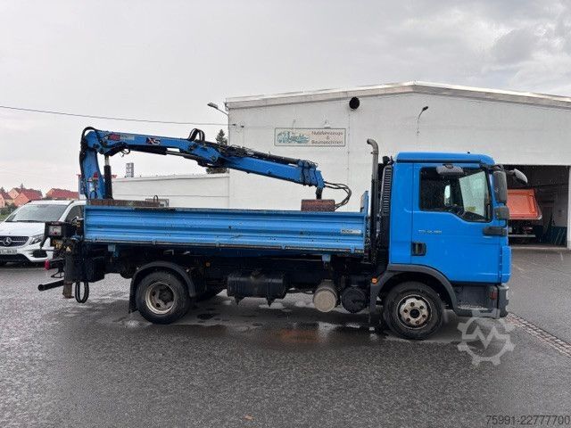 Kipper LKW MAN TGL  12.180  Meiller 2SK Ladekran HIAP 077