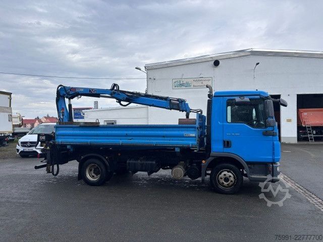 Kipper LKW MAN TGL  12.180  Meiller 2SK Ladekran HIAP 077