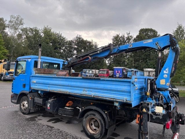 Kipper LKW MAN TGL  12.180  Meiller 2SK Ladekran HIAP 077