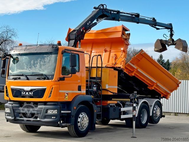 Tipper truck MAN TGM 26.290* KIPPER 4,60m*HIAB 111 B-3 HIDUO/FUNK