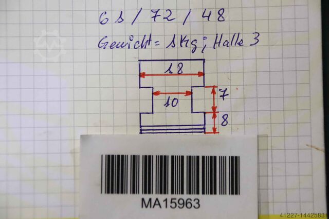 Interchangeable jaws four-jaw chuck unbekannt Breite 18 mm