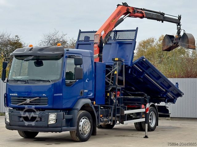 Tipper truck VOLVO FL280 KIPPER 4,35m *  PALFINGER PK 10000 + FUNK