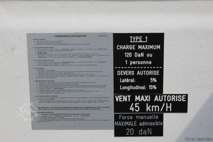 Working platform truck Renault Master Comilev 100TF1 10m Klima nur 167h HU-UVV