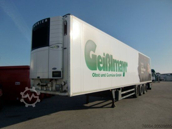 Low loader semitrailer SCHMITZ SKO 24 KüHLAUFLIEGER, CARRIER VECTOR 1550 LIFTACHSE