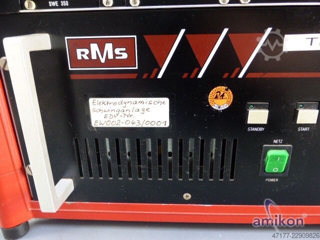 RMS Elektrodynamische Schwinganlage Testmanager SWR 900 u. SWE 384 , SWE 366 RMS RMS Schwinganlage