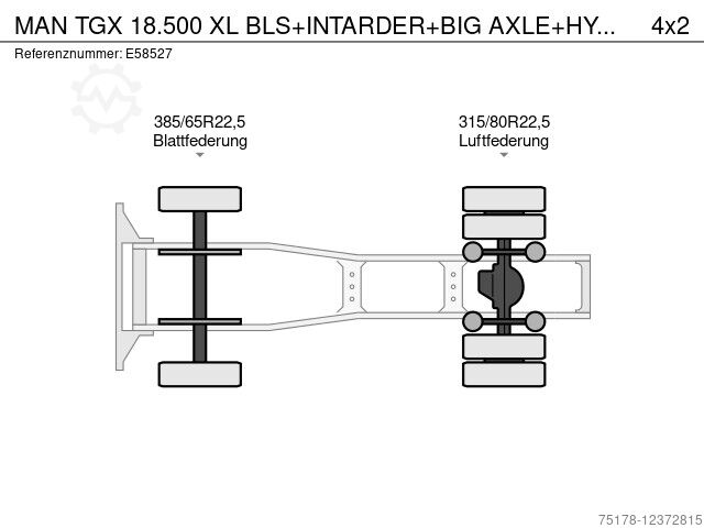 MAN TGX 18.500 XL BLS INTARDER BIG AXLE HYDR.