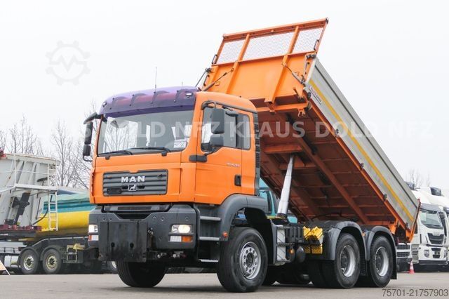 Three-sided tipper truck MAN TGA 26.360 Dreiseitenkipper Scheckheftgepflegt