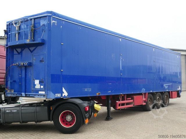 Walking floor semitrailer STAS SZ339V, 90m³, Elektrisches Powerpack, SAF, Funk,