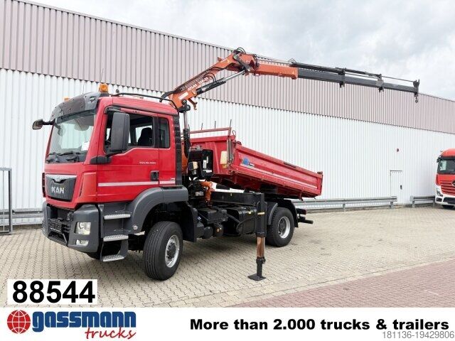 Kipper LKW MAN TGS 18.400 4x4 BB, Navi, Kran Atlas 120.2E-A3L,