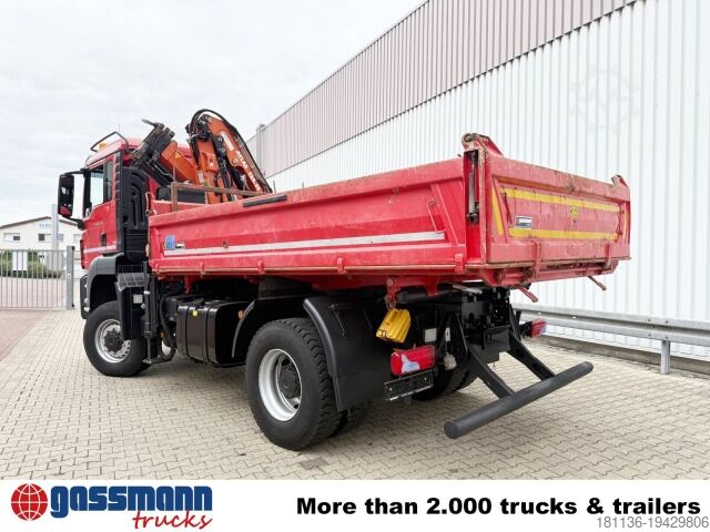 Kipper LKW MAN TGS 18.400 4x4 BB, Navi, Kran Atlas 120.2E-A3L,