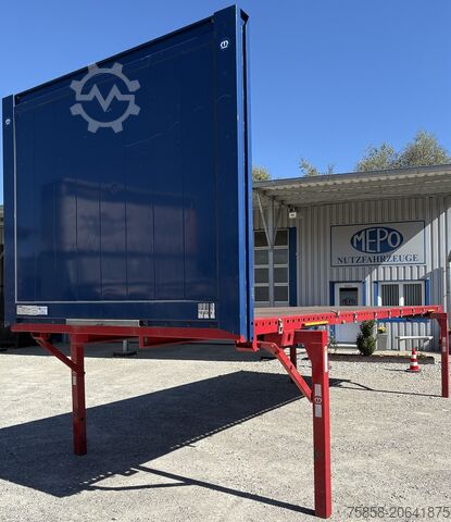 Swap body with flatbed Krone 7,45m BDF Baustoff Multilockrahmen