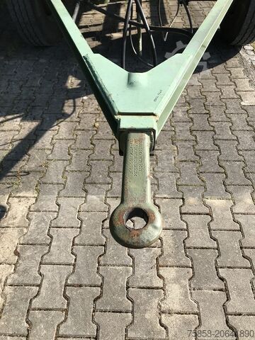 Trailer with flatbed & tarpaulin SCHMITZ 3Achser Bundeswehr mit HU+SP TOP Zustand