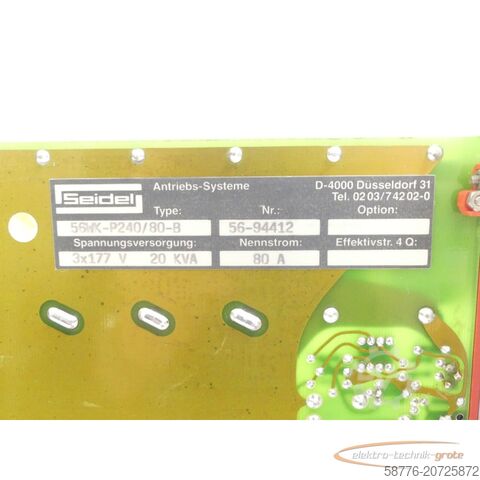 Component Seidel 56WK-P240/80-B Power Supply SN:56-94412