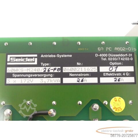 Component Seidel 60WKS-M240/26-P0 Servoverstärker SN