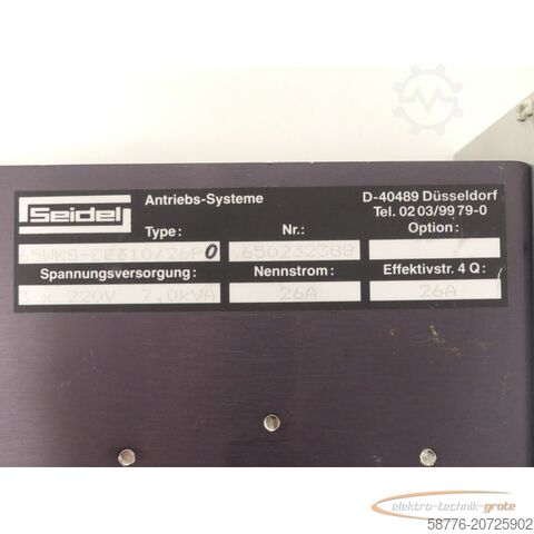 Component Seidel 65WKS-CE310/26-P0 Servoverstärker SN:650232388