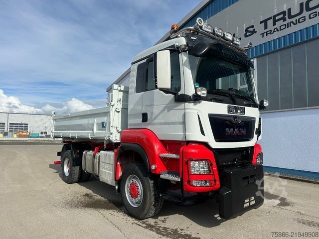 Three-sided tipper truck MAN 18.510 TGS BB 4x4  Schneepflug t 40.000kg