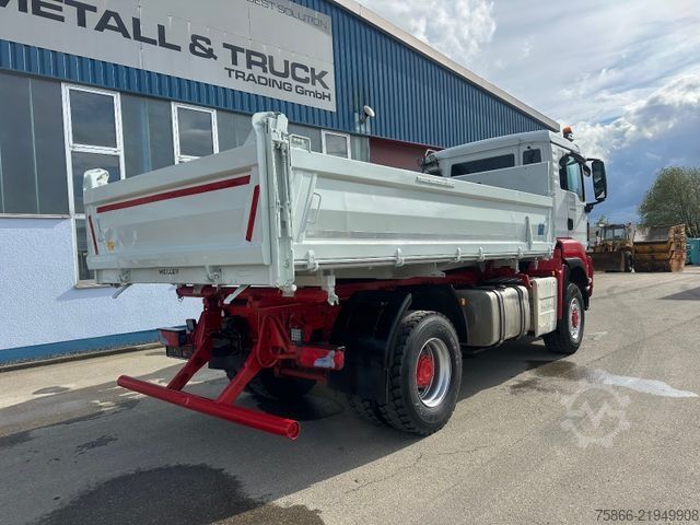Three-sided tipper truck MAN 18.510 TGS BB 4x4  Schneepflug t 40.000kg