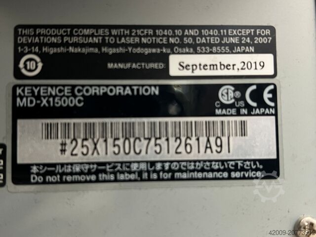 Beschriftungslaser Keyence MD-X1500 C