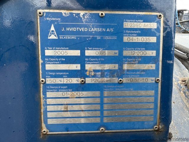 Vacuum tank truck MERCEDES-BENZ Actros 2636 6x4 RHD Hvidtved Larsen Flexline 312