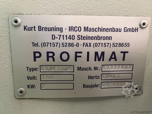 Stangenlader Automatisation Kurt Breuning IRCO Maschinenbau PROFIMAT 50.8 / 196.8 / 3