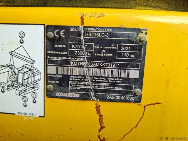 Crawler excavator Komatsu HB215LC-3