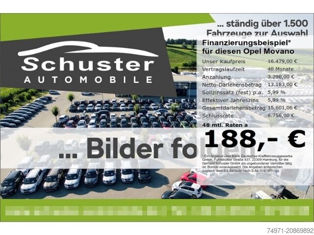 Panel van Opel Movano Kasten L4H2 3.5t 2.3D*AHK Navi Temp R-Kam