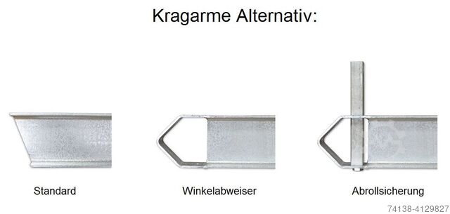 Cantilever rack 4 Stück Kragarmregal-Ständer einseitig Höhe 2,6 m / Nutztiefe 1 m / Länge 4 m